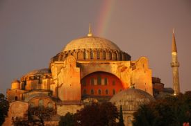 Hagia Sophia exterior with minarets
