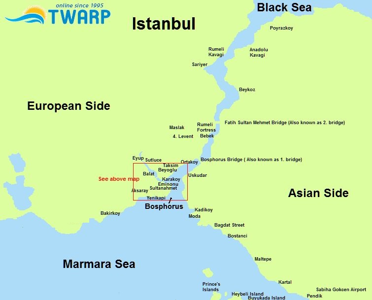 Istanbul map large view